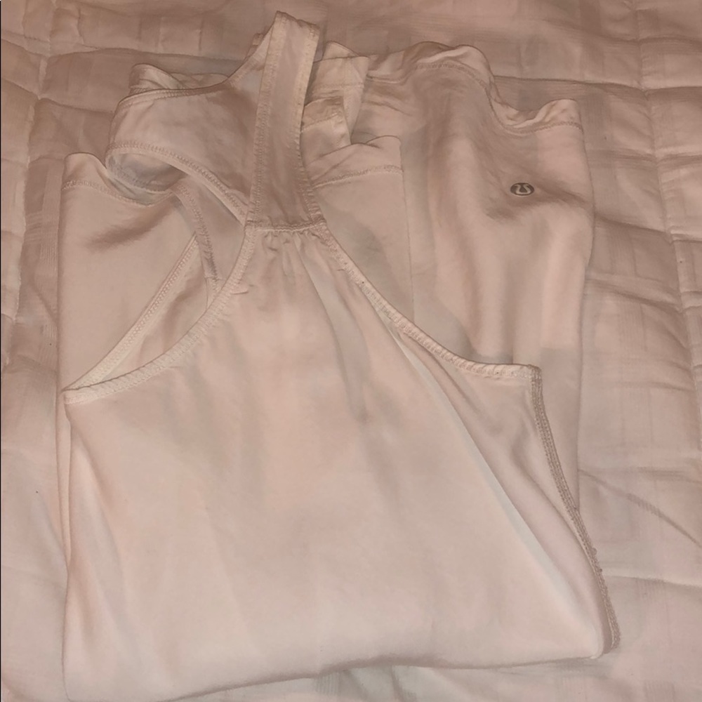 Lululemon White Openback tank